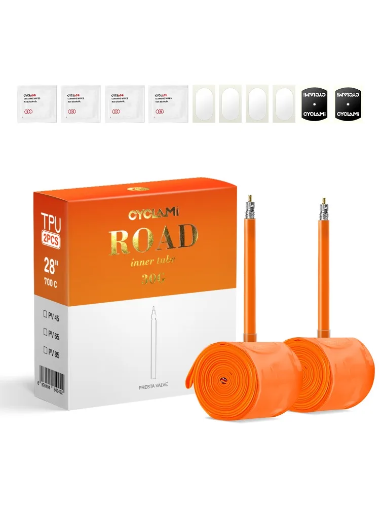 AliExpress New Version CYCLAMI Ultralight Bike Inner Tube 700c Road Bicycle TPU Inner Tube 45mm 65mm 85mm French Valve Bike inner Tubes