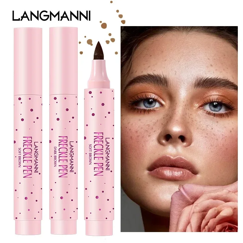 Langmanni Simulation Freckle Pen Natural Wild Waterproof Long-Lasting Easy Color No-Makeup Makeup Tool