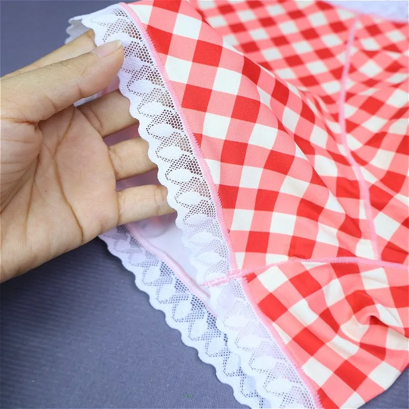 Plaid Underwear Men Sexy U Pouch Boxershorts Men Shorts Boxer Hombre Men Comfortable Male Gay Panties Briefs Low Rise Breathable 3