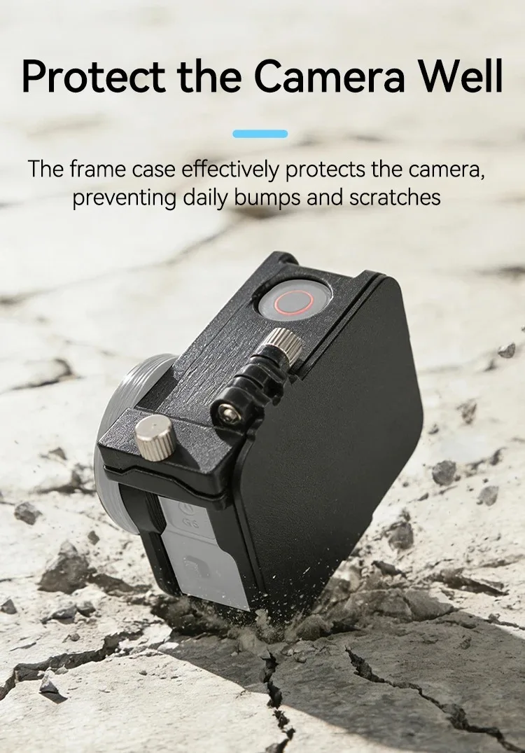 For  DJI  OSMO Action 6 Protective Case with Sunshade Light Blocking Drop Protection Scratch-Resistant Camera Cage Rig Accessory