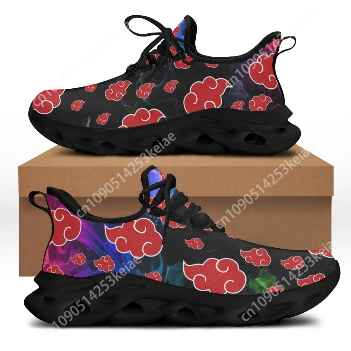 Custom Anime clouds Cartoon Shoes for Women Female Flat Sneakers Medical Pattern Nursing Footwear Lace up Flats zapatillas