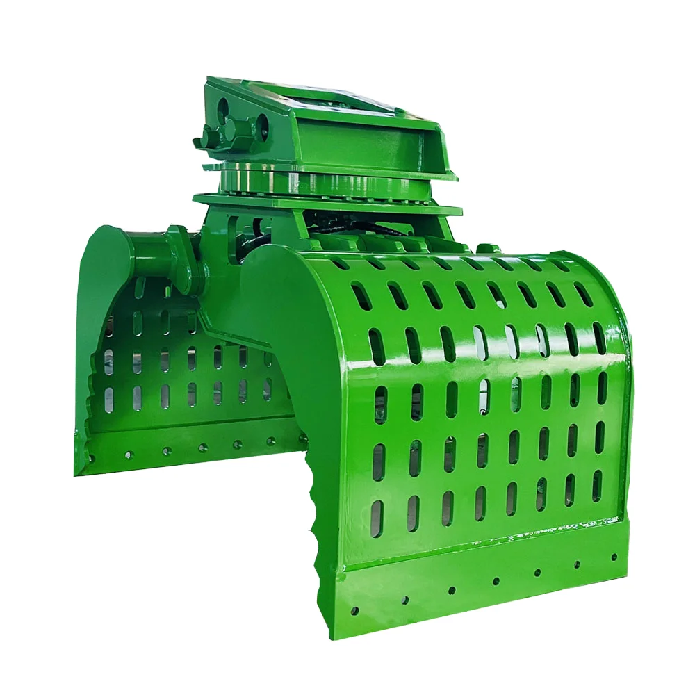 Excavator Rotating Grab With Motor Q345B Material For River Dredging And Municipal Waste Disposal