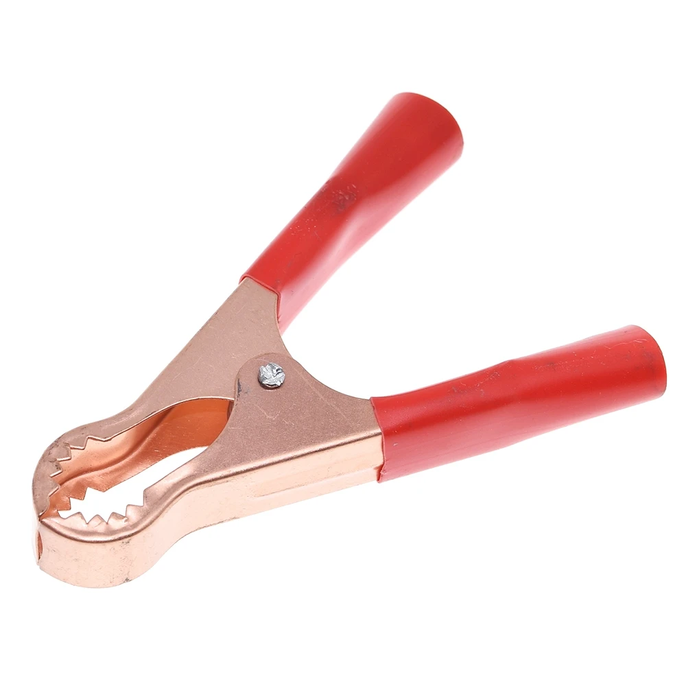 TZT 1/2PCS 50A Red Black 80mm Crocodile Car Caravan Van Battery Test Lead Clips Best Promotion Alligator Clips Connector Plug image 6