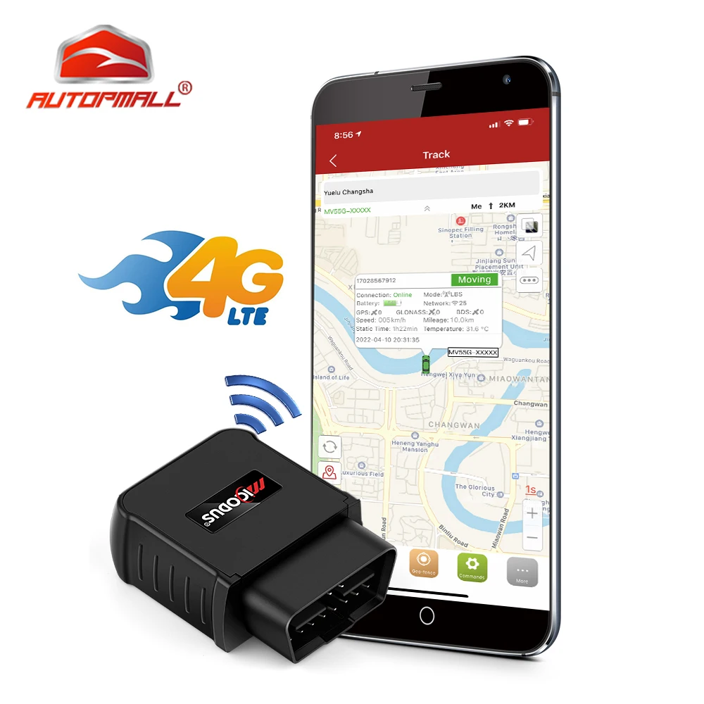 GPS Tracker Car 4G OBD OBD2 MINI Car GPS MiCODUS MV55G Life Time Free APP 4G LTE 3G 2G GSM GPS OBD Real Time Tracking