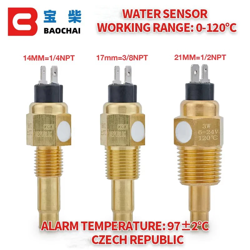 

1/2 NPT 21mm Thread Diesel Engine Oil Temperature Sensor Water Temperature Sensor for Generator Set