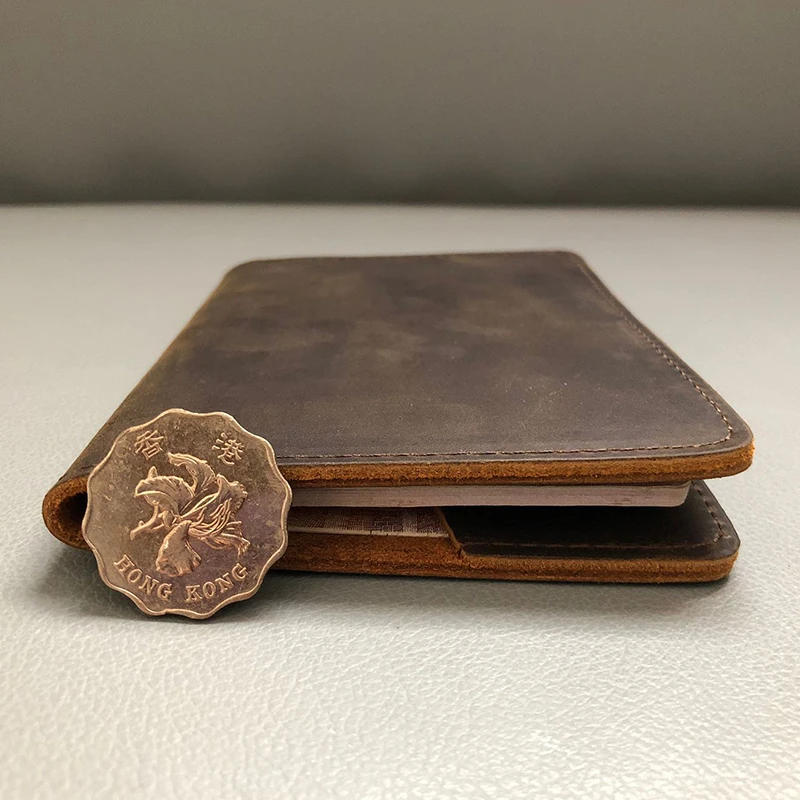 Women Men RFID Vintage Business Passport Covers Holder Crazy Horse Genuine Leather Case Travel Essentials Accessories Homemade