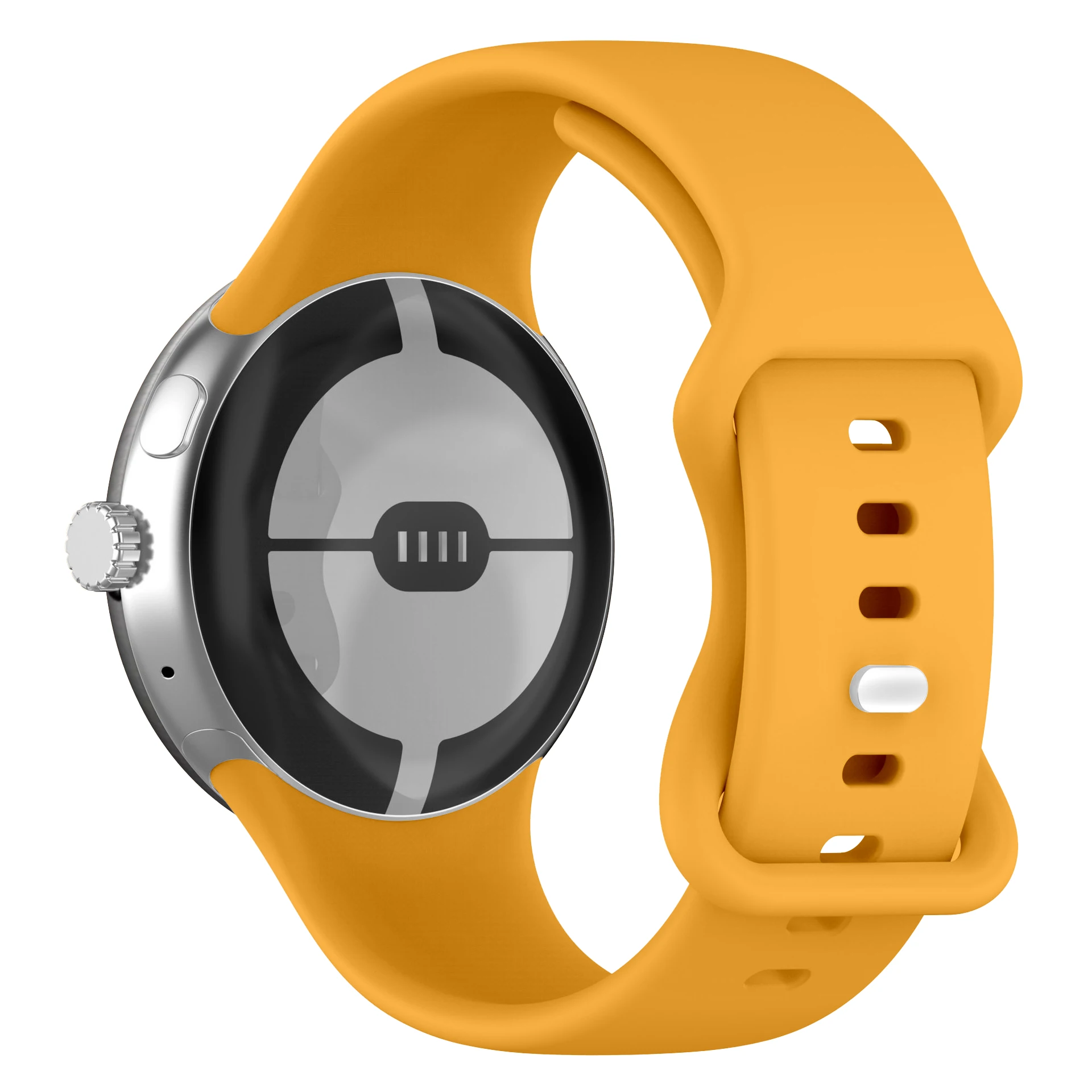 حزام ساعة سيليكون مع مشبك معدني لساعة جوجل بكسل ، مشبك فراشة ، ملحق الأصلي