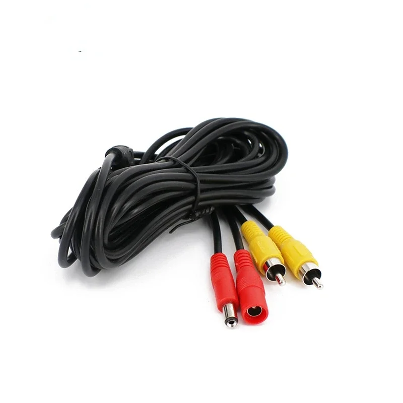 RCA Video AV DC Power Cable Audio & Video Cables Digital Cables For TV CCTV Car Truck Rearview Camera Kit 5M/10M/20M