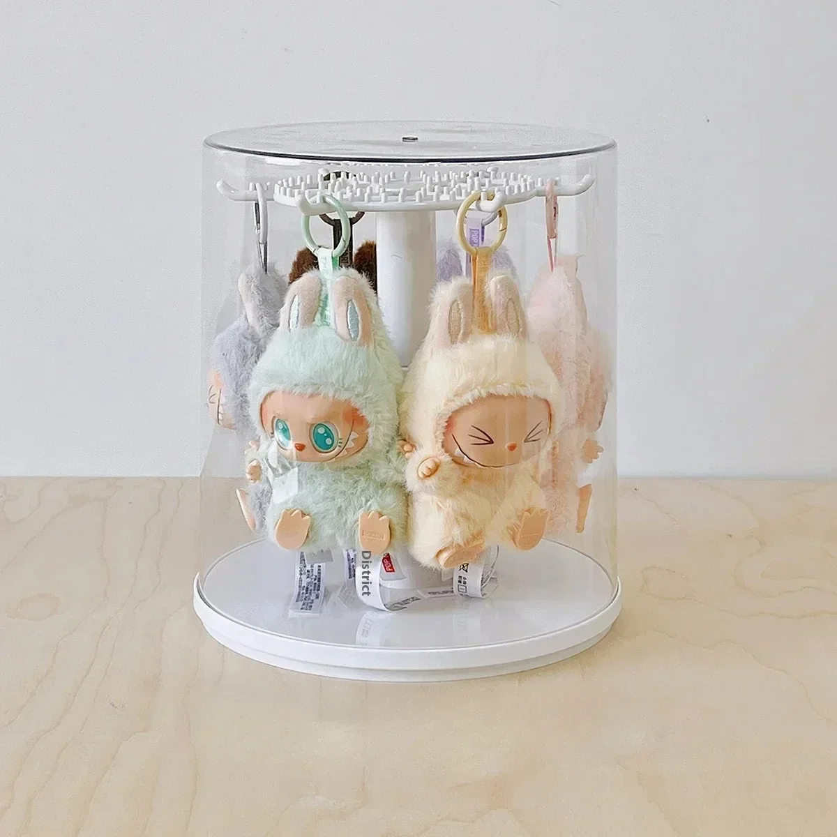 

Dolls Pendant Display Box Rotating Transparent Storage Box For Plush Doll Figure Blind Box Storage Display Stand Home Decoration