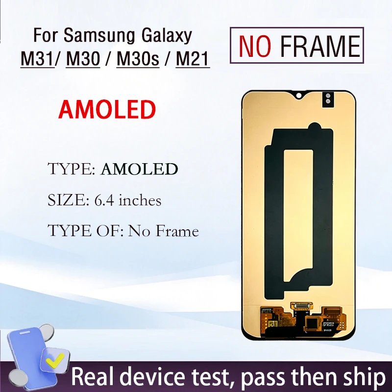 M31 M30 M30s Voor Samsung Galaxy M21 SM-M315F AMOLED Touch Digitizer Scherm Montage Vervanging Reserve Reparatie Telefoon Display Onderdelen