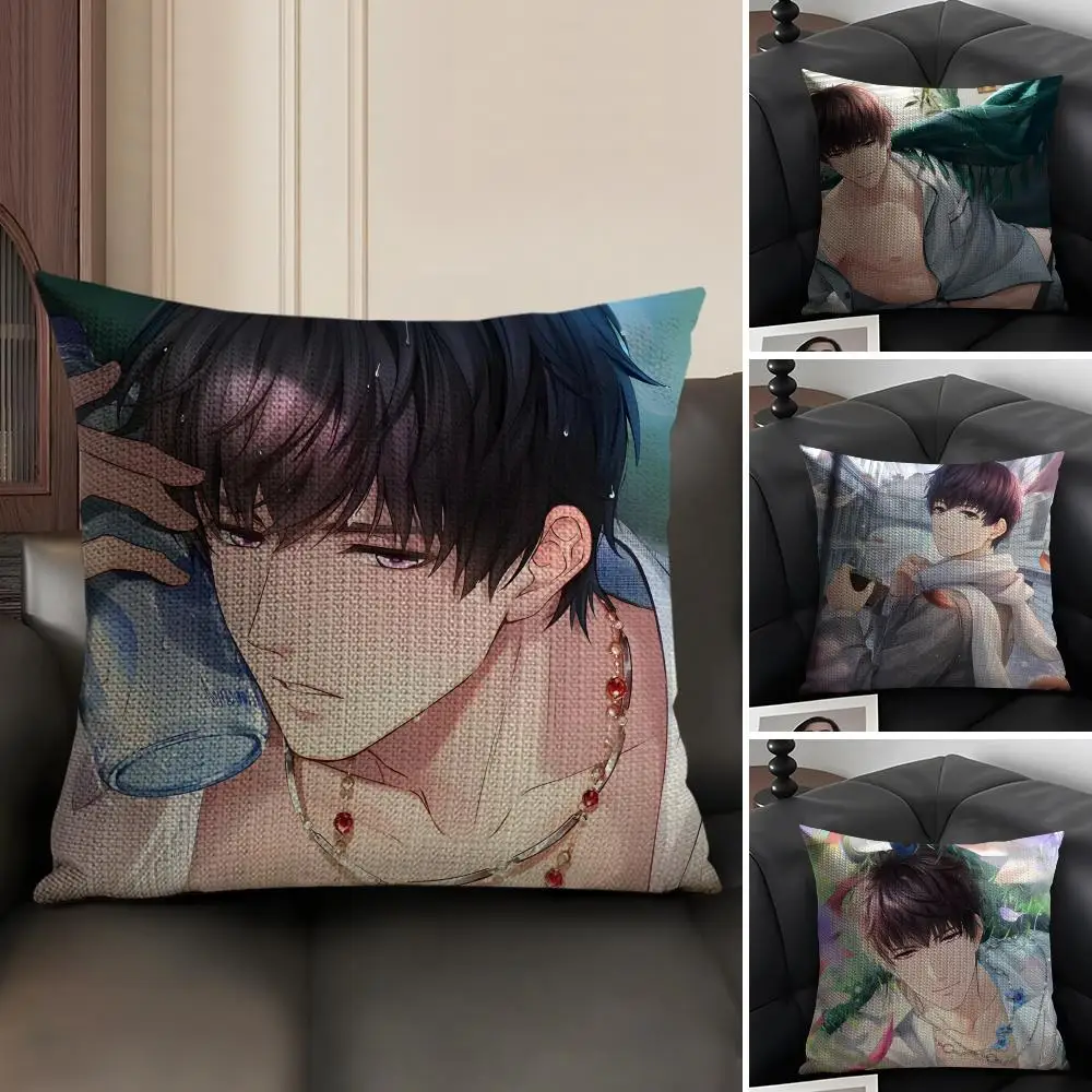 Mr Love Queen's Choice Lucien Cushion Cover Natural Linen Organic Fabric Double-Sided Printing Sofa Home Decor Gift Pillow Case