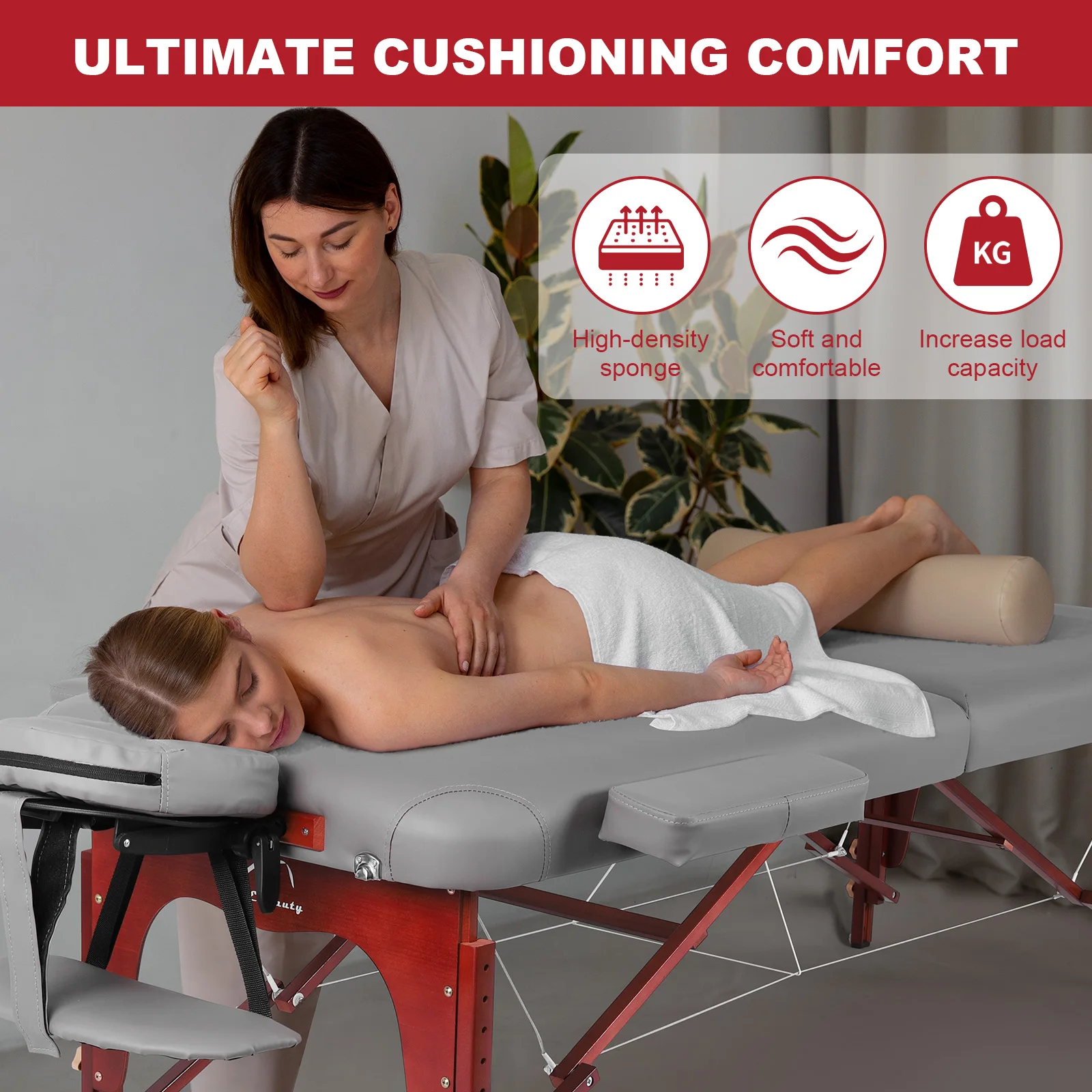 Moxibustions-Rehabilitationsliege Höhenverstellbarer Salon-Massagetisch mit Tragetasche für Physiotherapiepraxen