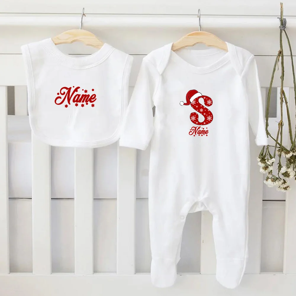 

Newborn Coming Home Outfit Personalized Baby Boy Girl Christmas Outfit Custom Name Coming Home Outfit Baby Shower Gift Set