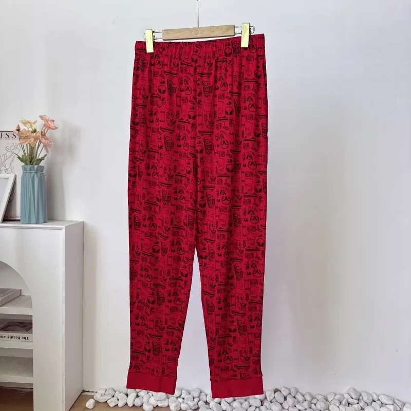 

Ladies' Pajama Pants knit Cotton cute cartoon trousers Women's lounge bottoms sleep pants