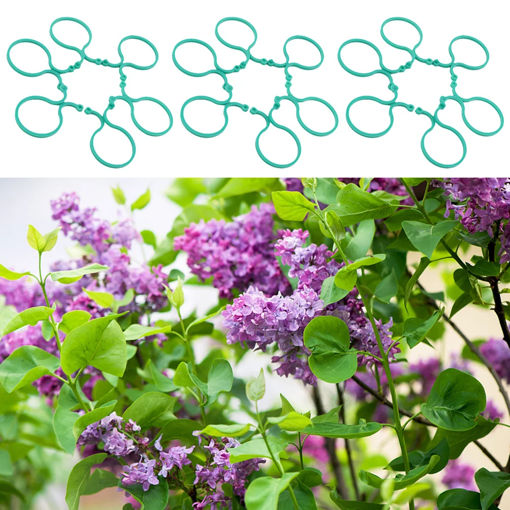

Plastic Trellis Clips Garden Buckle Plant Fixing Support Lightweight Durable Bright Green Reusable Climbing Plants Tomato Cages