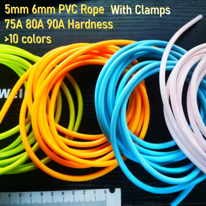 NEVERTOOLATE 75A-80A-90A  5mm 6mm 3m 3.5m spare pvc rope stoppers skipping rope backup cord accessoires diy jump rope repair