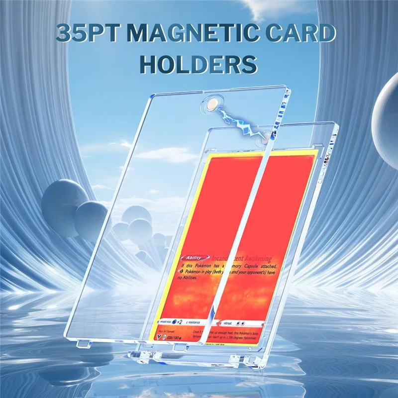Compact 20Pack Magnetic Card Holder, 35PT Card Cases For Trading Cards, Baseball Card Holder, Card Protectors,Football Card Case
