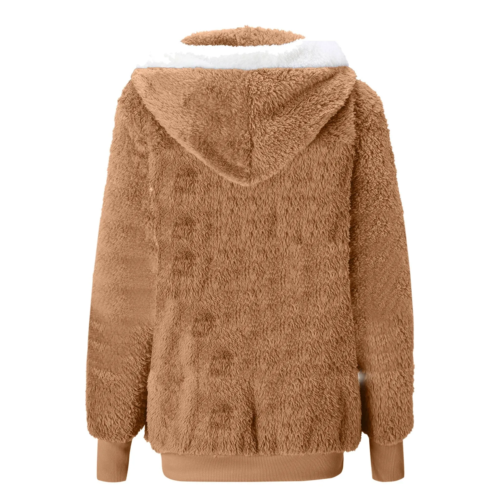 2024 herbst Winter Elegante Bär Teddy Faux Pelzmantel Frauen Dicke Warme Weiche Fleece Jacke Weibliche Tasche Zipper Mantel Sweatshirts