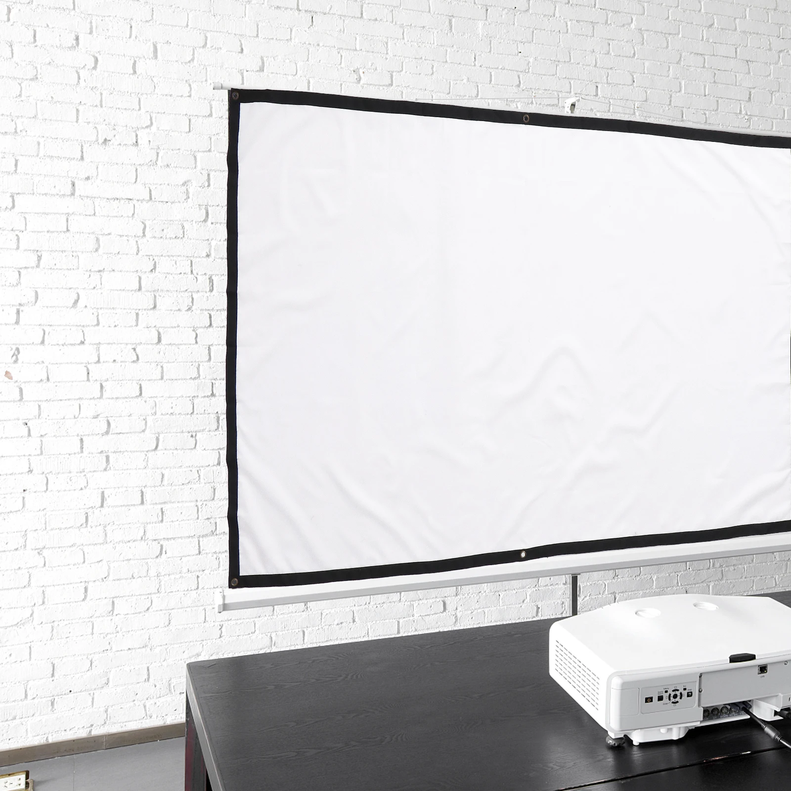 

1PC Projector Screen Portable Projector Screen White High End Fiber Projection Screen Synthetic Projector Special Screen for Bus