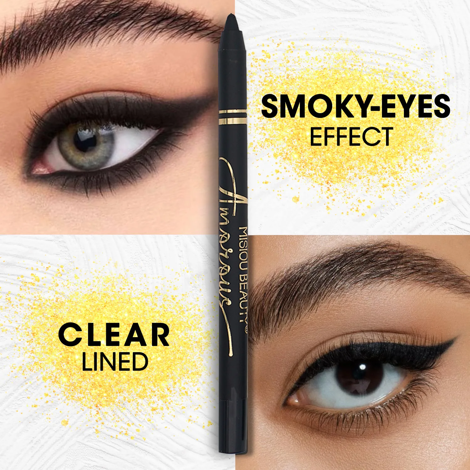 

Soft Gel Eye Pencil Ultra Smooth 24H Wear Vibrant Color Payoff Smudge Proof Transfer Resistant for Hooded Eyes Beginner Friendly