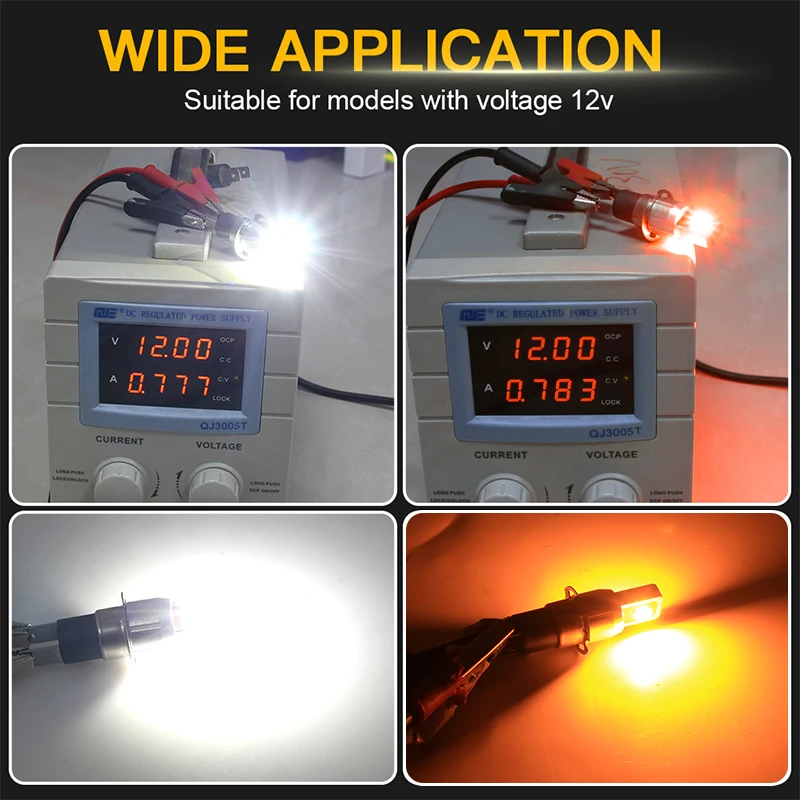2PCS H3C High Power Scheinwerfer Tagfahrlicht h3c LED Vorne und Hinten Nebel Licht Weiß Gelb Lampen Auto zubehör 12V Canbus – Detail 4