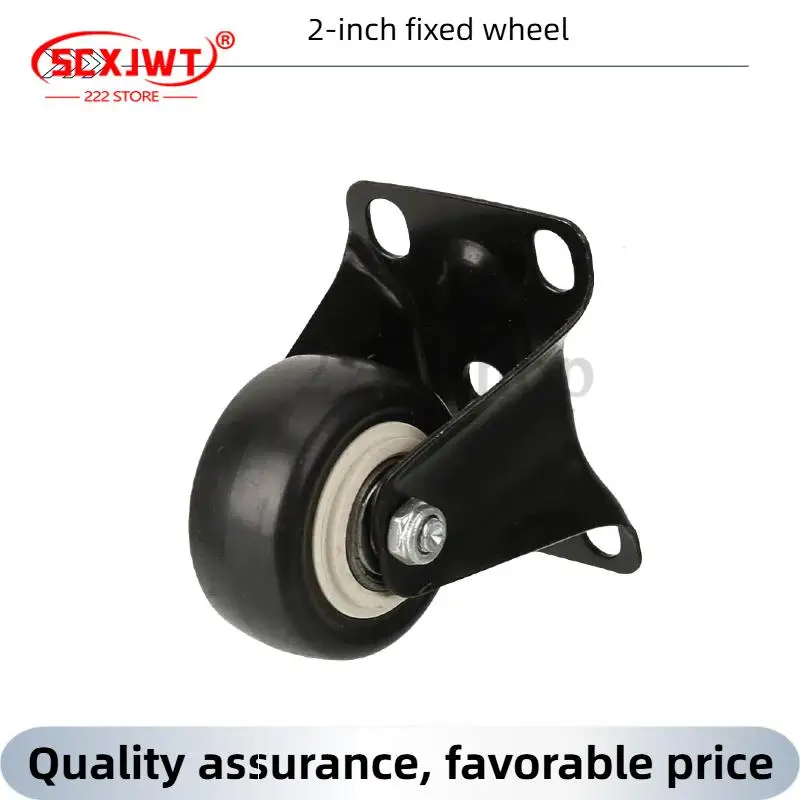 

2-Inch Gold Diamond Design Fixed Wheel Casters – Rubber Wheels to Protect Floors
