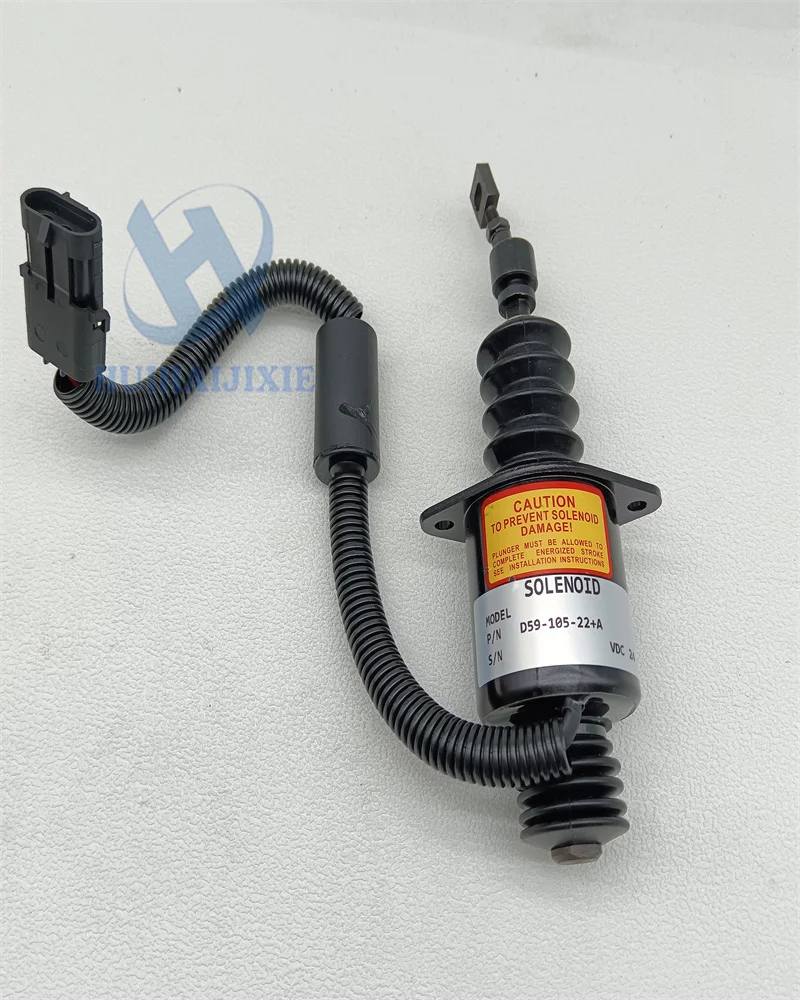 

High Quality Parts 24V D59-105-22+A Stop Solenoid Valve D5910522+A For Excavator