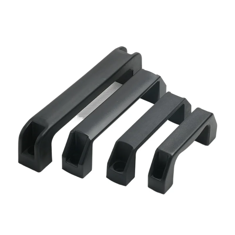 LS522 Aluminum Alloy Square Pull Handle, 90/120mm ABS Nylon Surface Mount Plastic Cabinet Door Industrial Grab Handle