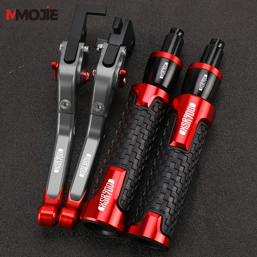 For Yamaha XSR900 XSR 900 2016-2019 2020 2021 2022 2023 2024 Foldable Brake Clutch Levers 7/8'' 22mm Handlebar Handle Grips Ends