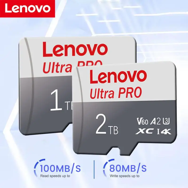 Lenovo-tarjeta de memoria Micro TF SD de alta velocidad, 2TB, U3, 1TB, 128GB, V30, 4K, Full HD, TF, tarjeta Flash para Nintendo Switch, Ps4, Ps5