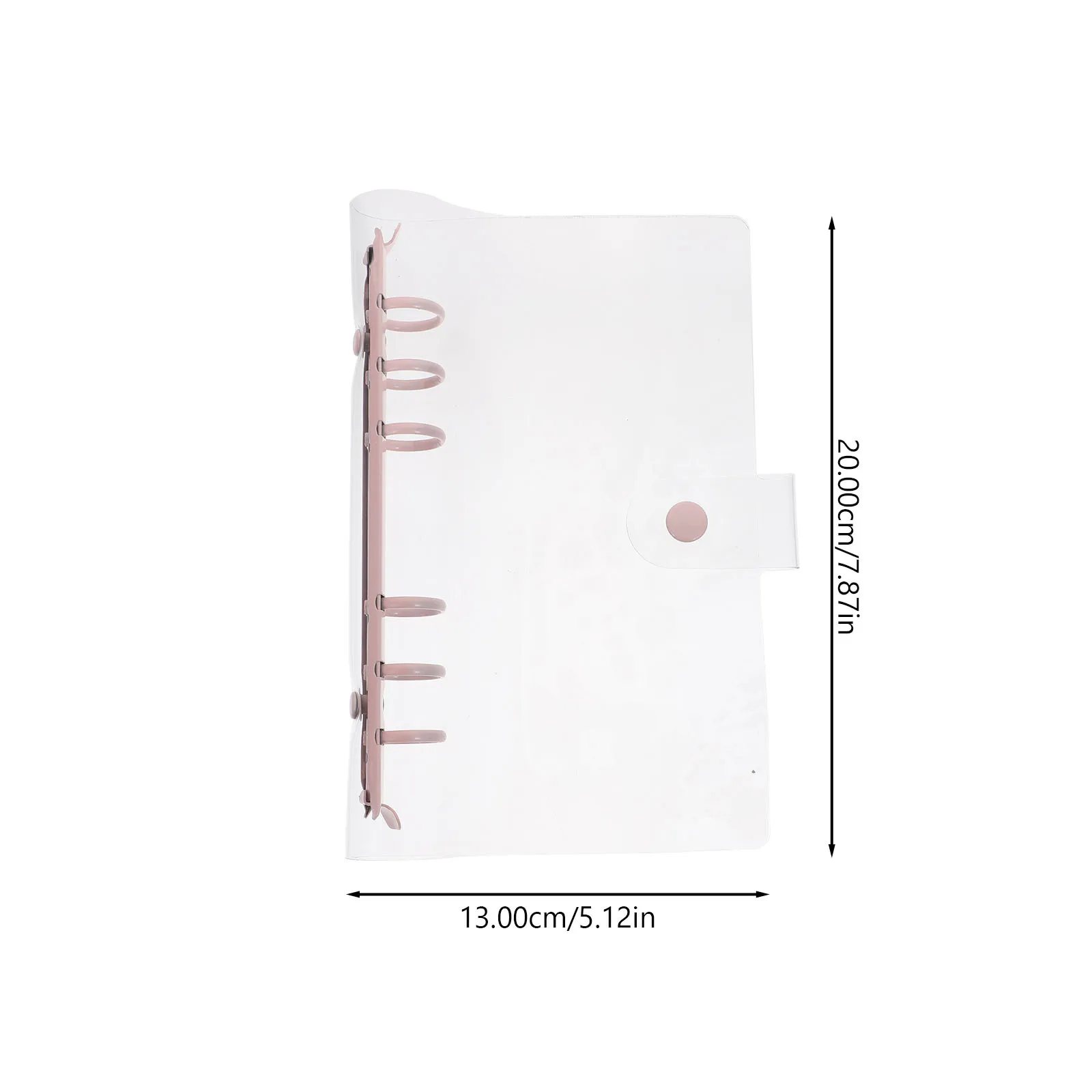 Clear PVC Loose-Leaf Folder Notepad for School Office Travel Daily Organizer Practical Memo Holder 1Pcs