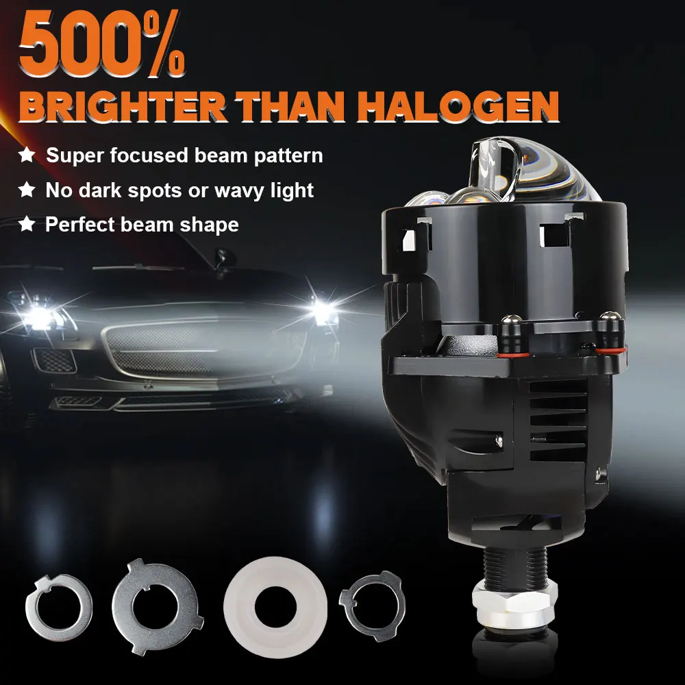 QIDEWIN super power H11 HB3 9005 hi lo beam 3 นิ้ว 60w k201 bi led เลนส์เลเซอร์โปรเจคเตอร์ led หมอก/ไฟขับรถ