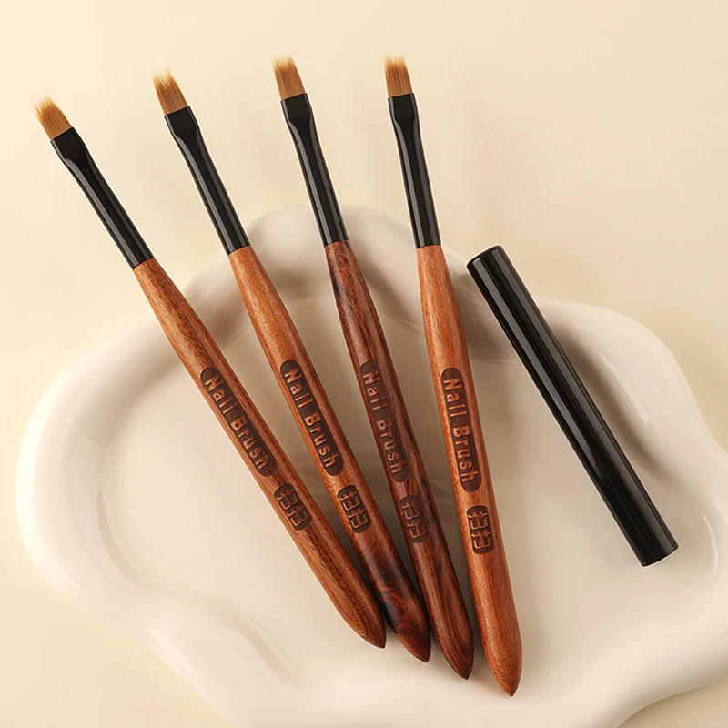 Gradient Nail Art Brush Acrylic Nail Ombre Pen UV Gel Brushes DIY Painting Drawing Flowers Nails Brush for Salon Manicure Tools