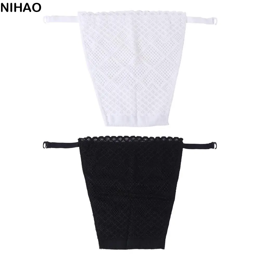 

Soft Stripe Strapless Insert Wrapped Chest Mesh Clip on Bralette Lace Anti-Glare Tube Top Thin Underwear Party