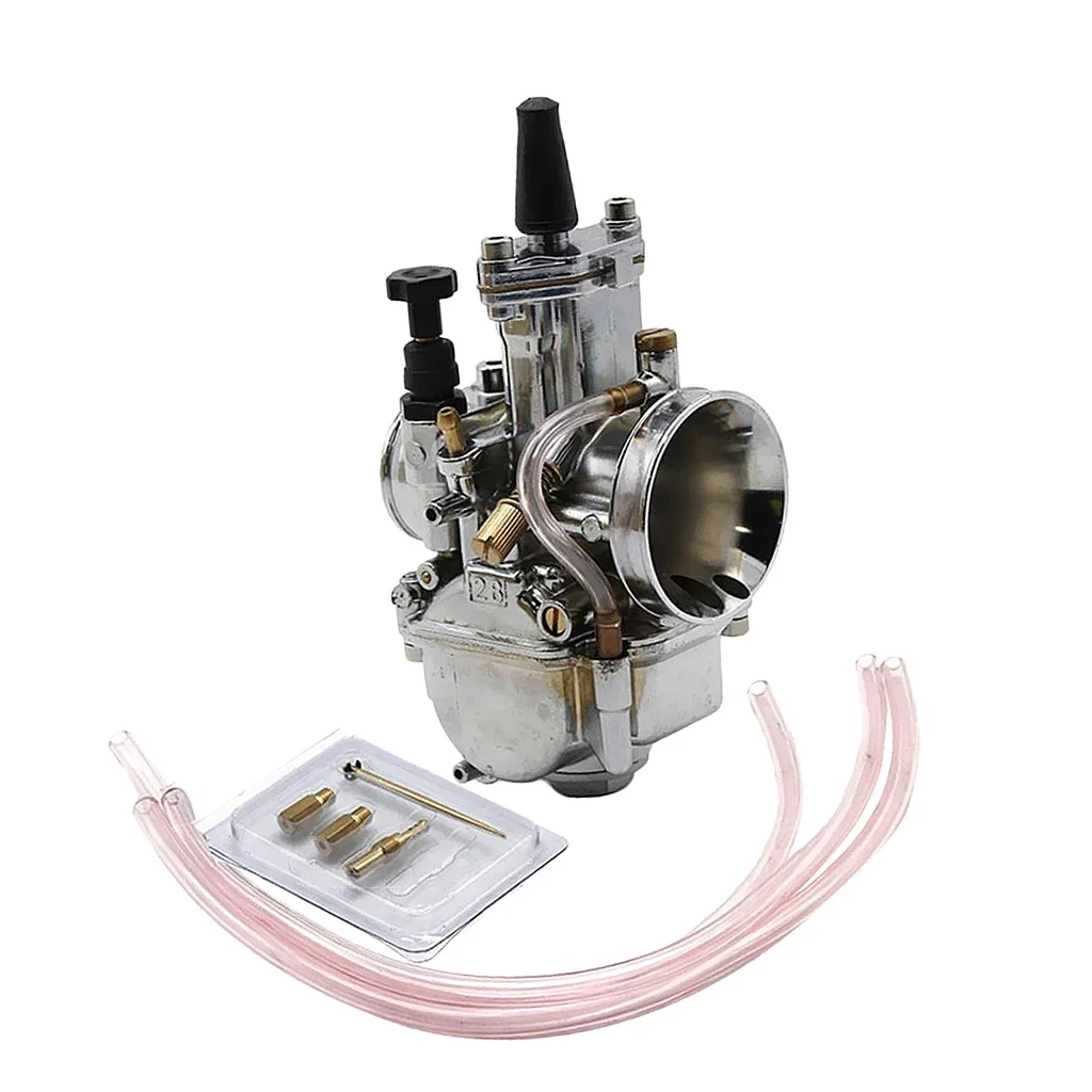 Universal 28mm Carburetor Carb for With Power Jet Used on Beach Bikes, Motorcycle GY6 Engine Saves Fuel 28mm/1.1 Inch for YFM660