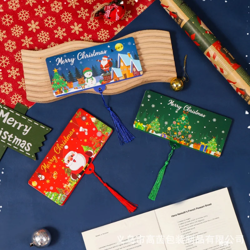 2 Stuks Kerst Geldzak Vakantie Rode Envelop 10-Slot En Gift Card Clip Perfect Voor Kerst Verjaardagen En Thanksgiving