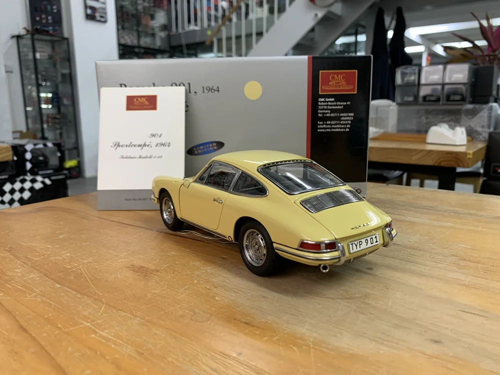 CMC-Modèle de voiture sport coupé 901 M067, alliage entièrement ouvert, simulation, édition limitée, alliage métallique, cadeau jouet, 1:18, 1964