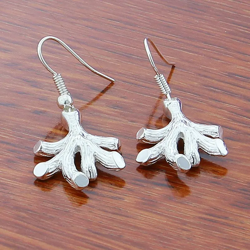 925 Sterling Silver Tree Branch Drop Earrings For Women Jewelry Special Charm Party Gifts Engagement Birthday Gifts