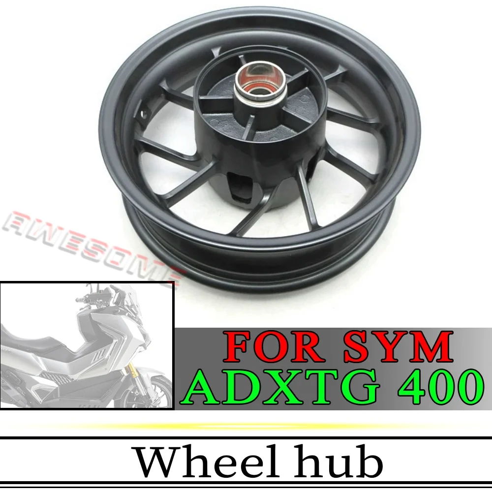 Black Front And Rear Wheel Hubs For Fit SYM ADXTG 400 400ADXTG Adxtg400 400 Adxtg