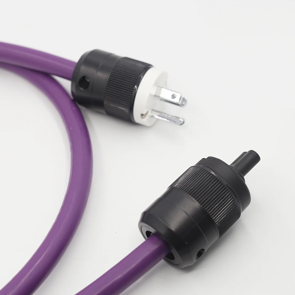 AC-313 OFC Power cable with Gold plated us power connector AC power cable+fingure 8 IEC connector