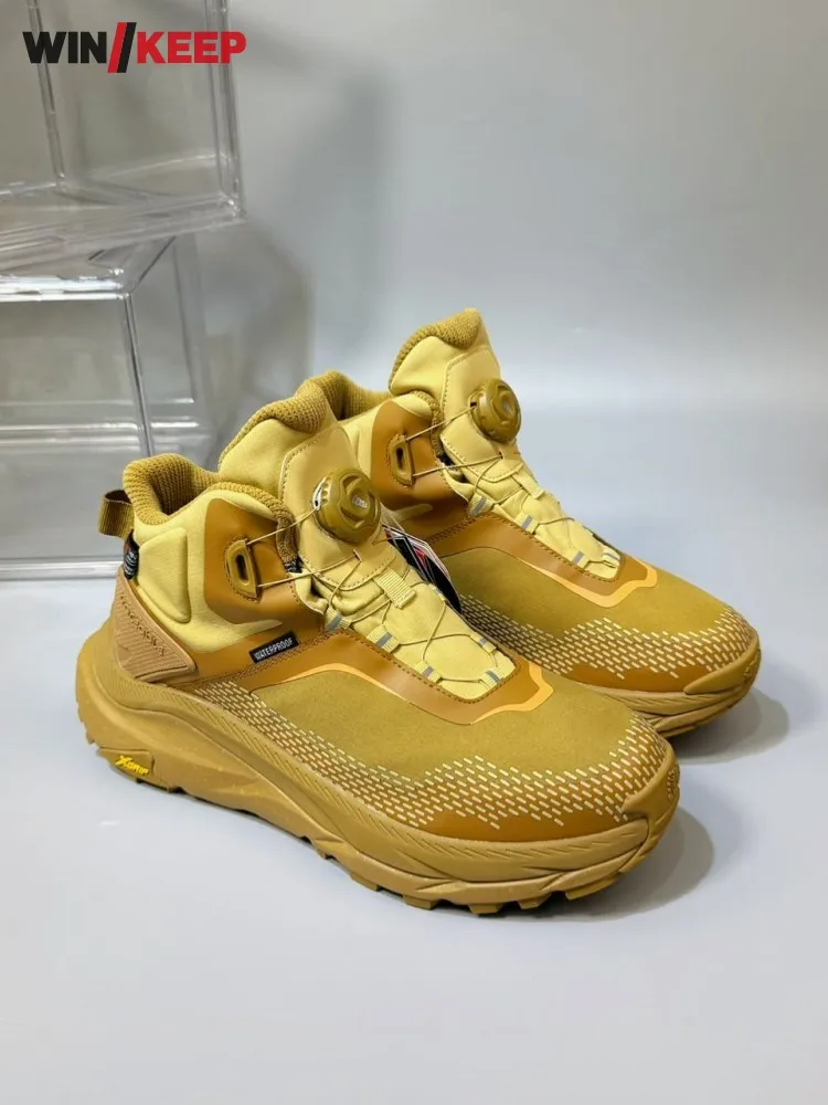 New Outdoor Men Lady Button Keep Warm Sneakers High Top Hiking Anti Skid Camping Shoes Wear Resistant Sports Trekking Snow Boots