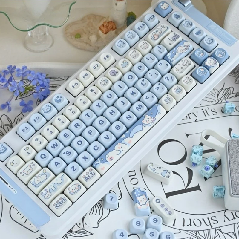 132Keys Ice Cream Puppy PBT Keycaps MOA Profile Dye-Sublimated Keycap Set For Mx Cherry Gateron Switch Mechanical Keyboard Kit image 5