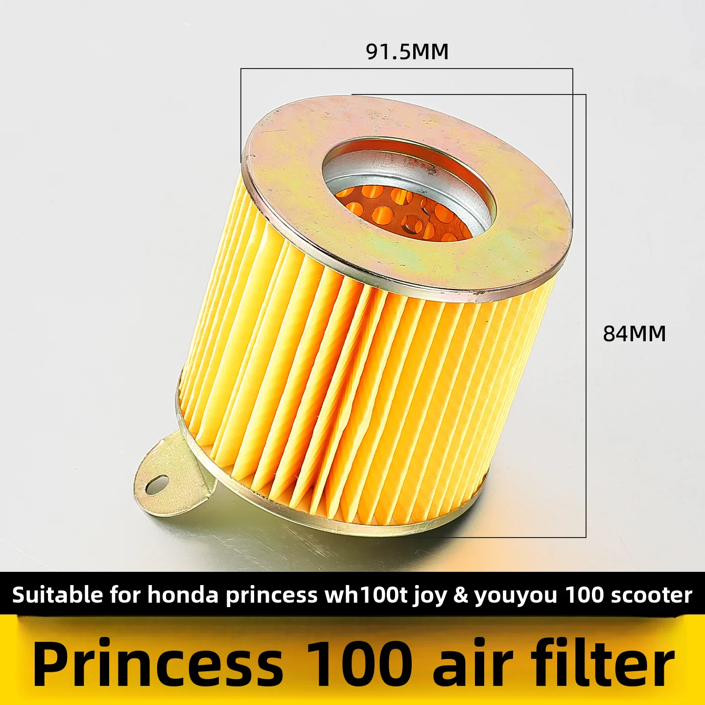 100-type Princess brand air filter, suitable for Honda, Xiaogongzhu, Xiyue, Youyue, and WH100T-L-G-H-F series air filter cleaner