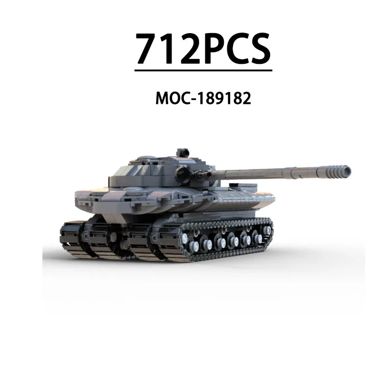 Building Block MOC-189182 Heavy Tank Fighter Jet Stitching Assemblies Model 712PCS Boy Puzzle Birthday Toy Christmas Gift