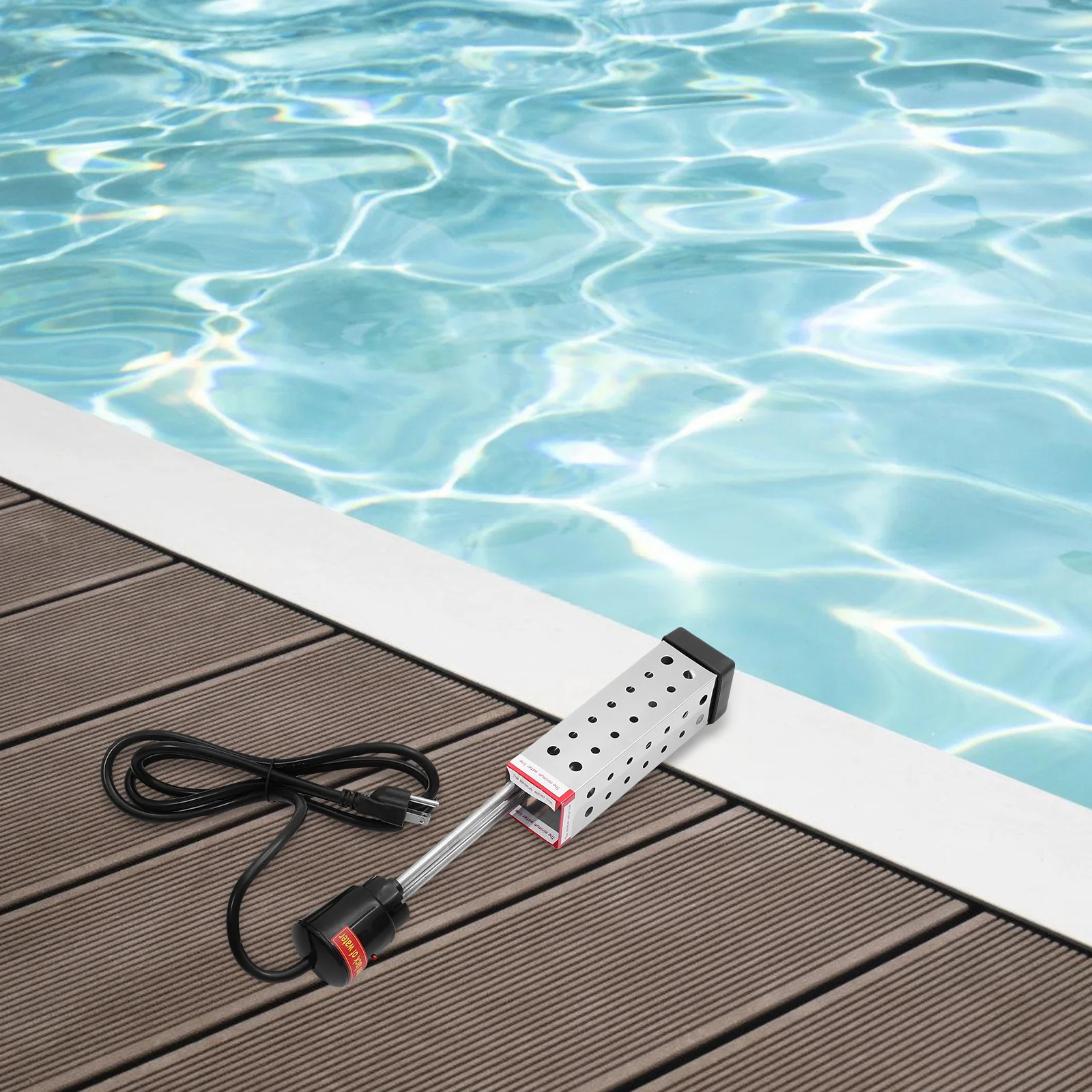 Swimming Pool Heater Supplies Accessories Plug Heating Warmer 1500w Metal Portable Bathtub