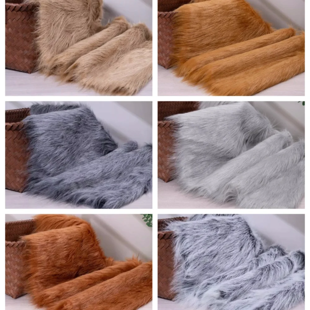 6cm Long Plush Fabric for Photo Prop Chair Decoration Background  Fabrics Cushion Toy Doll Cloth Diy Sewing Material