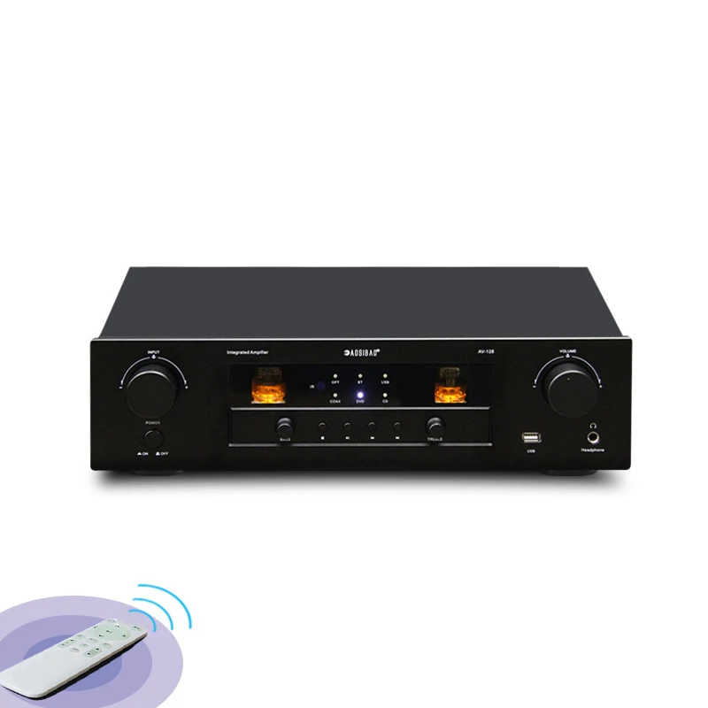 

200W+200W Hifi Tube Amplifier High Power Fever Power Amplifier Pre-stage Auido Speaker Amplifier Home Theater 5.0 Bluetooth USB