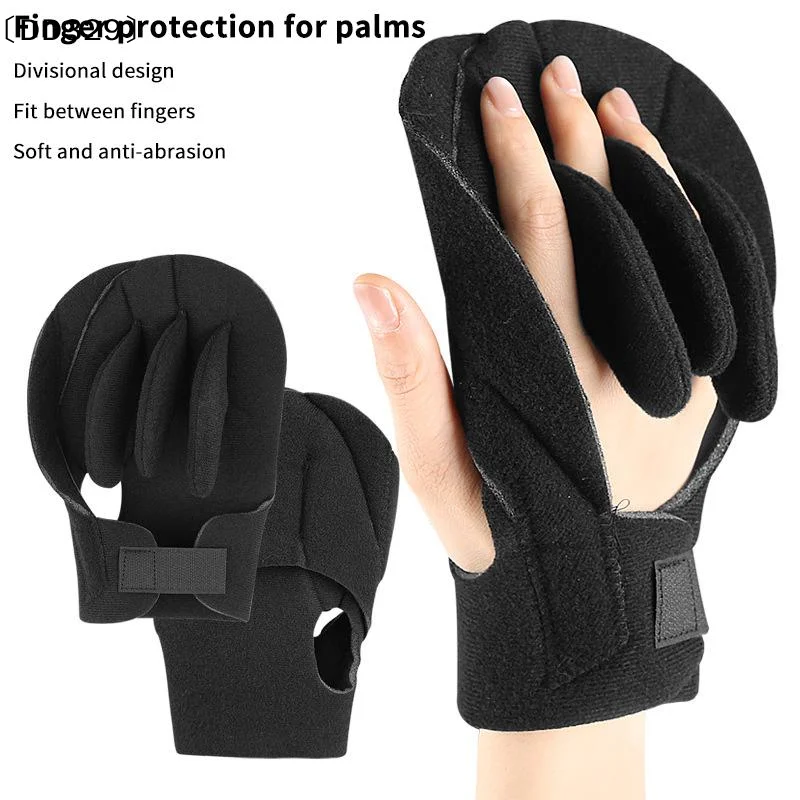 Padded Finger Separator Glove Pressure Relief Hand Contracture Pad Adjustable Palm Protector Ergonomic Fit For Elderly〔DD329〕
