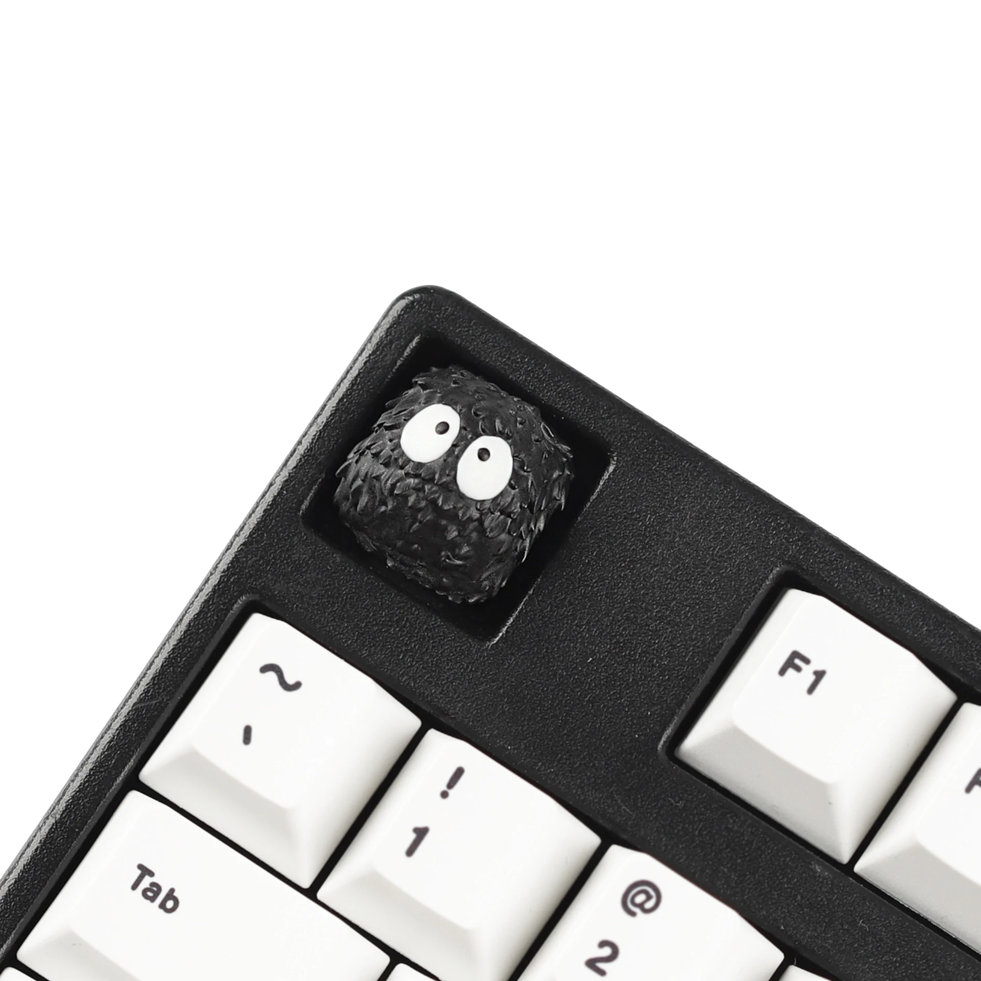 YMDK Black Coal Ball 1pcs 4pcs Resin Personalized Keycap Handmade Novelty Creativity Custom Keycaps for MX Mechanical Keyboards
