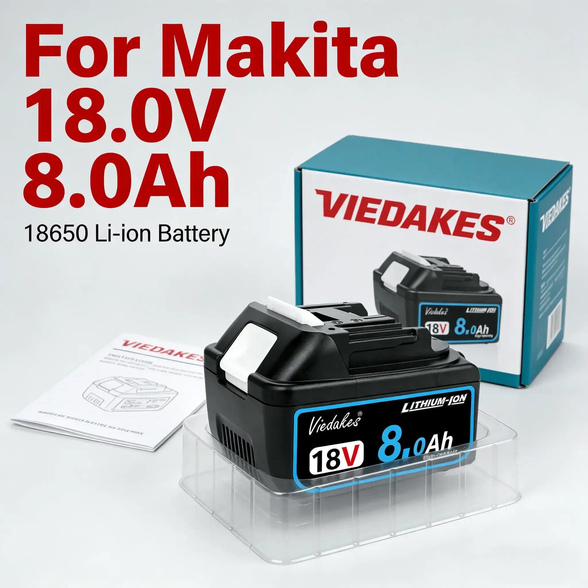 

Новая аккумуляторная батарея 18В 8.0Ач, для электроинструментов Makita DGA404 DTW700 DHR202 DJV182 DDF487, для аккумуляторов Makita 18В.